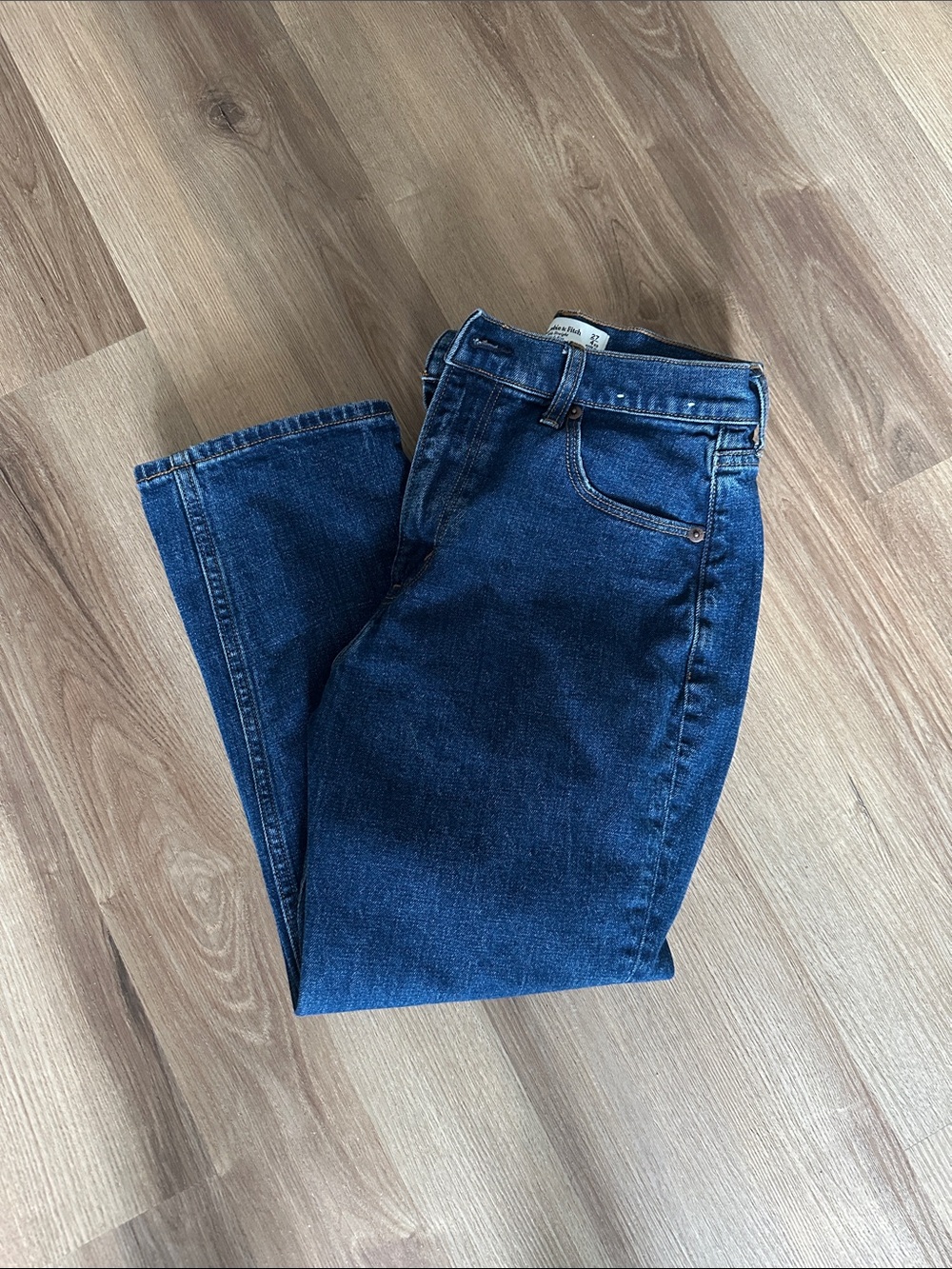 Abercrombie & Fitch Ankle Straight Ultra High Rise Jeans Medium Wash Blue 27 4